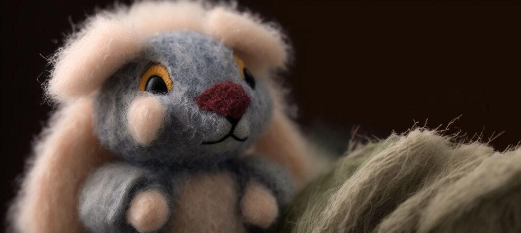 Needle felted rodent